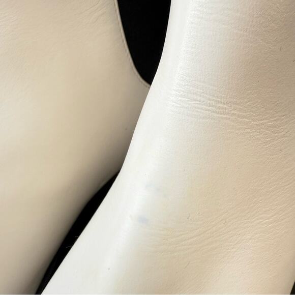 Stuart Weitzman Norah Leather Lug-Sole Chelsea Ivory Booties - 8.5N - Picture 5 of 6